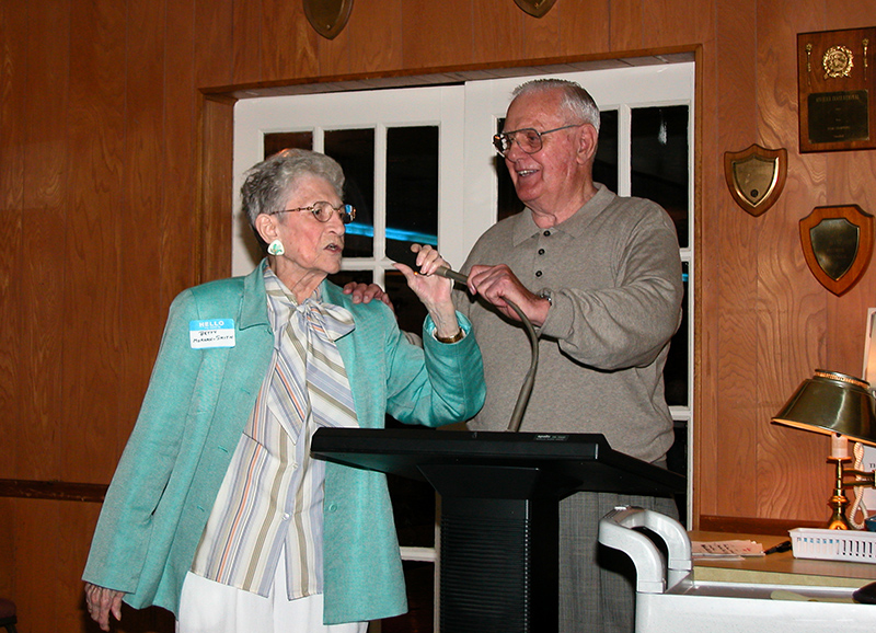 Betty Murnan-Smith at the 2003 BRHS Reunion, with Bill Wendling