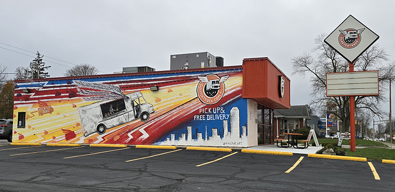 Random Rippling - Mural at Cluster Truck