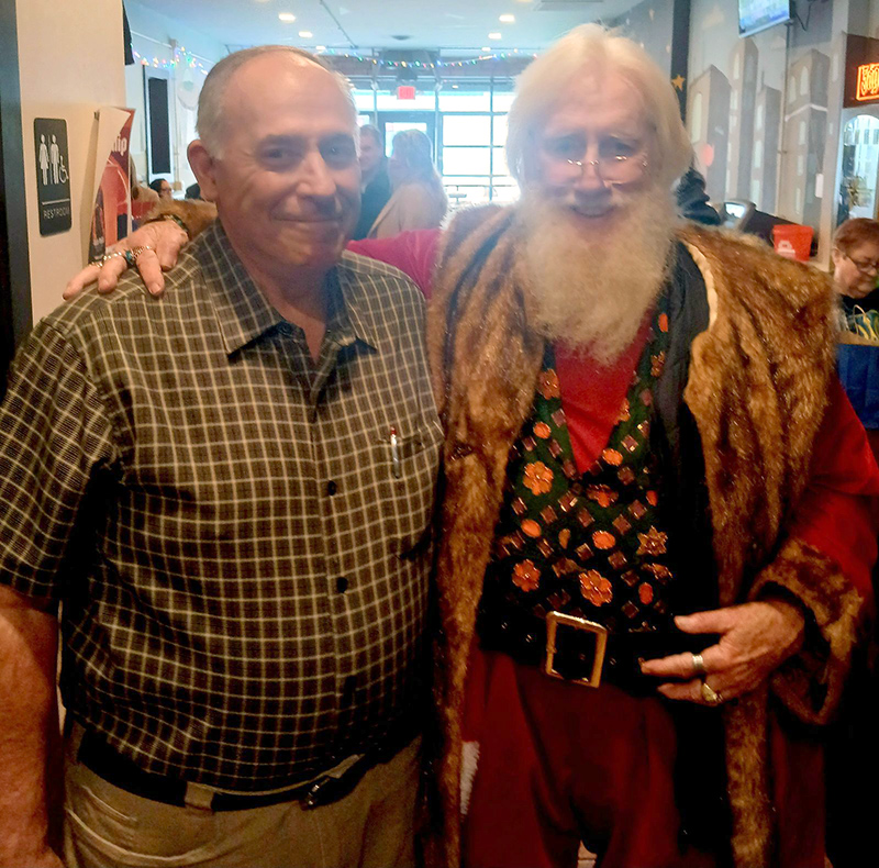 The Alley Cat's Russ Record with Santa himself!