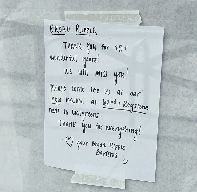 The sign on the door
