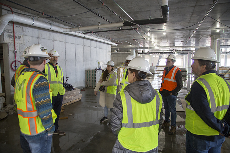 Our group on one of the parking floors