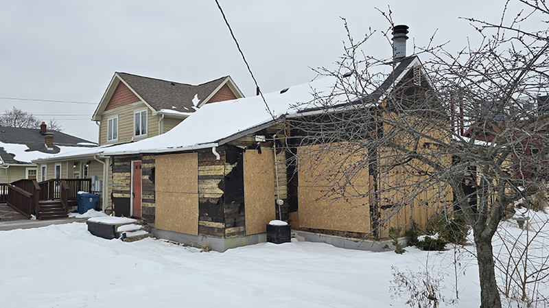 Random Rippling - Stucco removal on old house