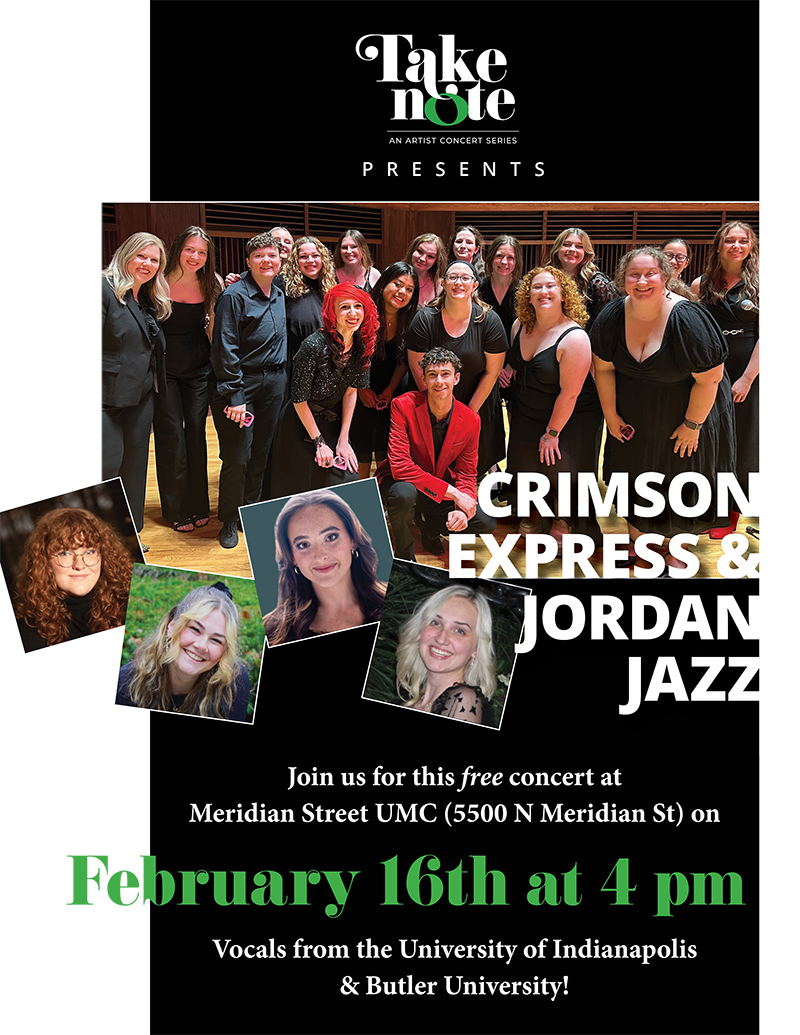 Take Note an Artist Concert Series at Meridian Street United Methodist Church