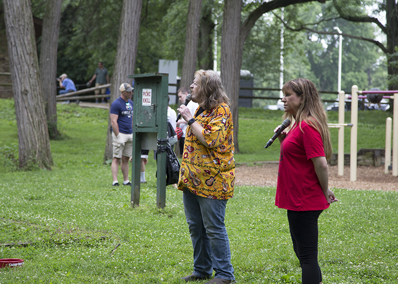 Emcees Dean Metcalf and Bethany 