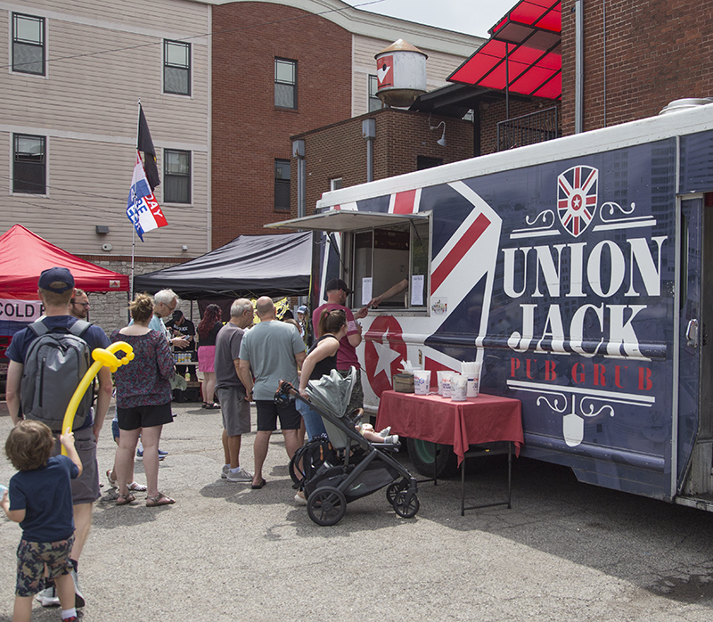 Union Jack food truck on Guilford