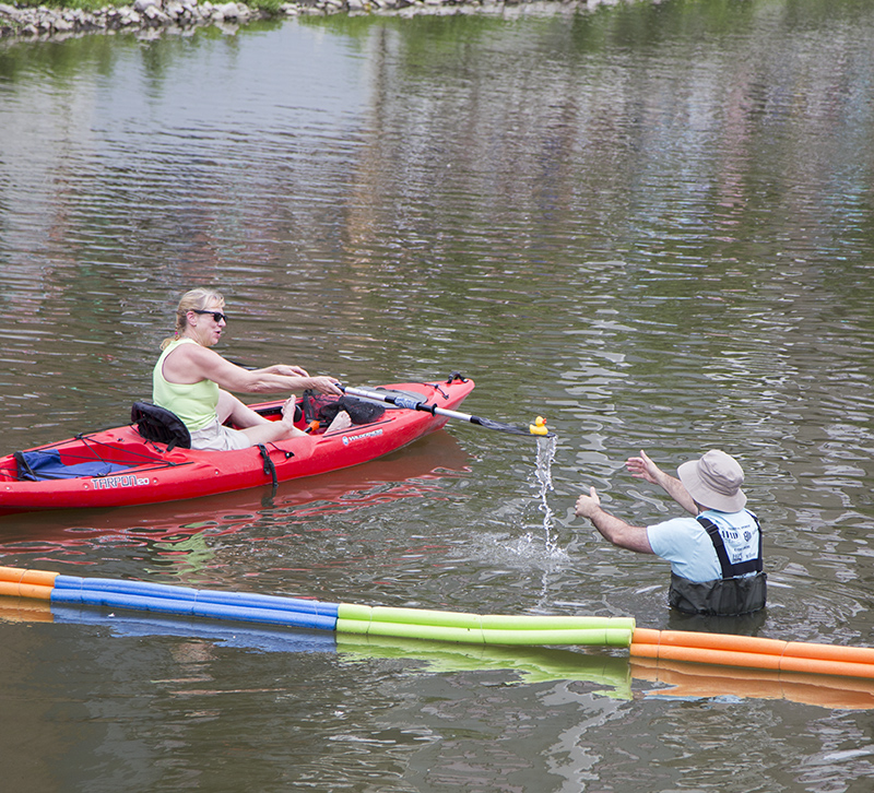 The winner is scooped up!