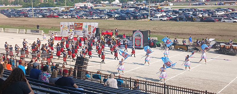 Anderson Marching Highlanders won first place on Band Day
