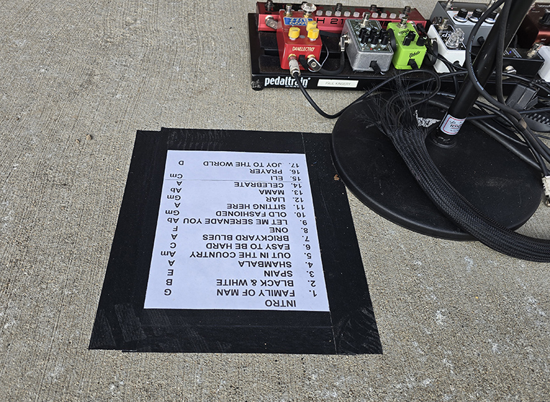The set list - lots of classics