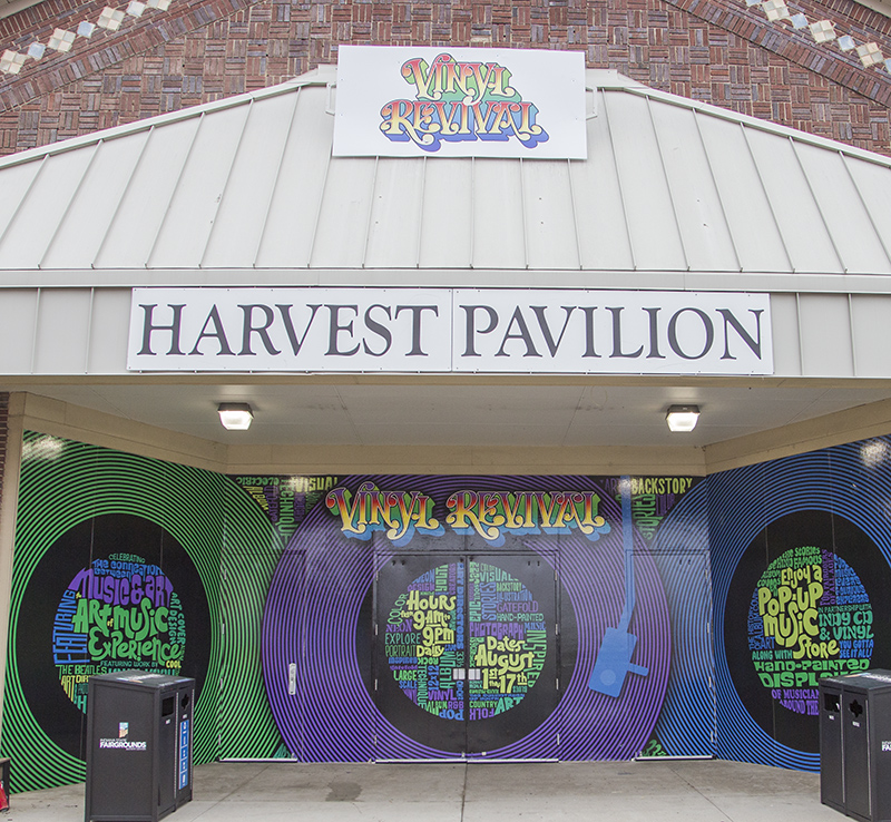Vinyl Revival exhibit at the Harvest Pavilion