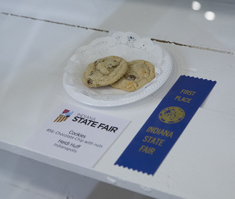 Heidi Huff's 1st place blue ribbon for her cookies