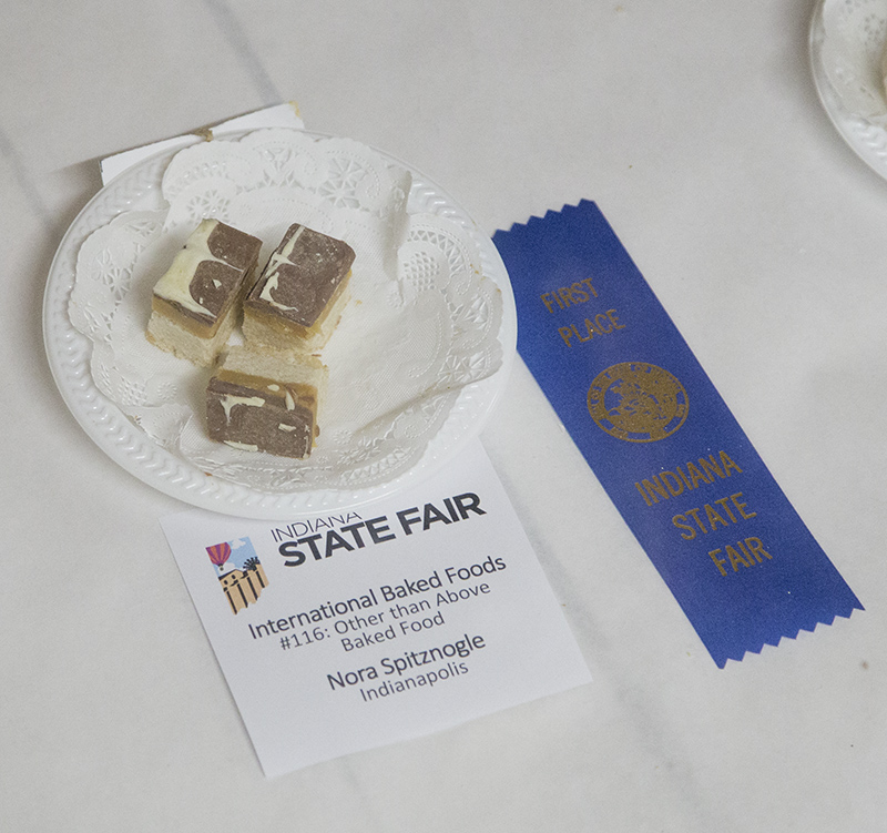 Nora Spitznogle's 1st place ribbon for International Baked Foods