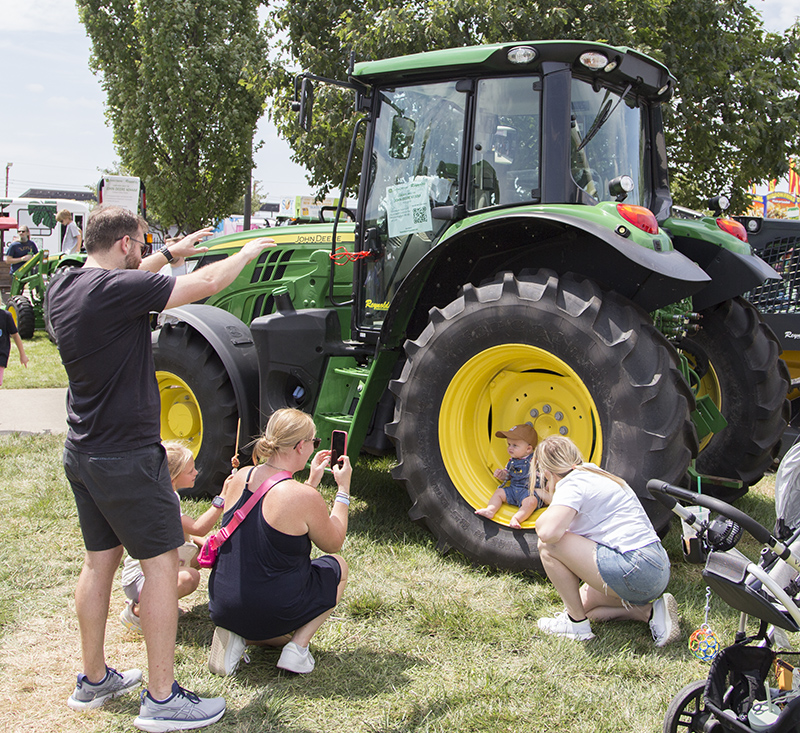 Baby's first tractor picture!