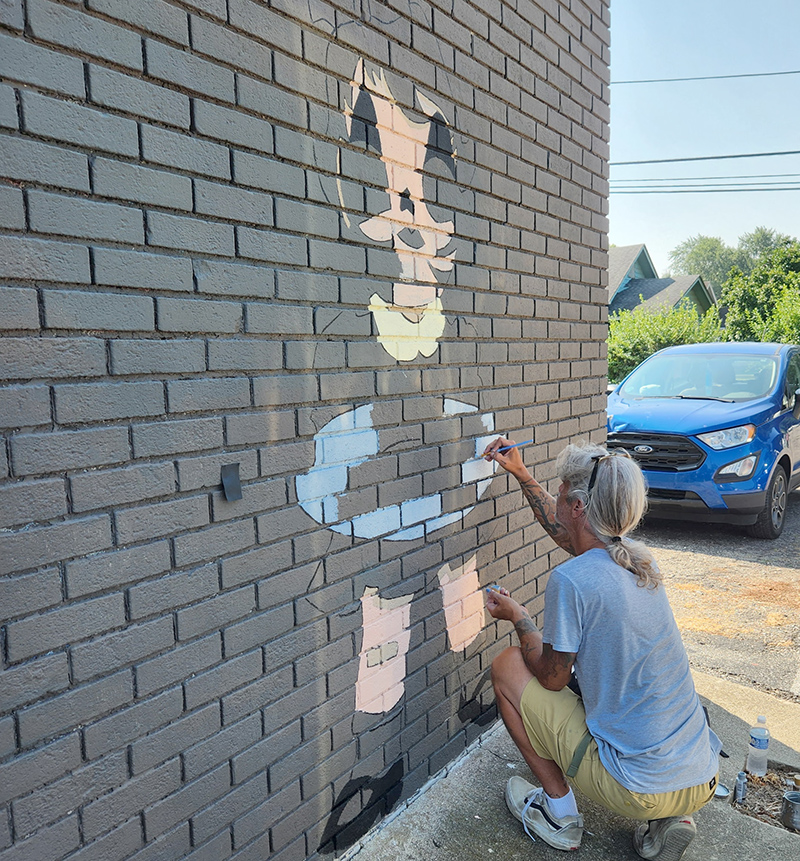 Random Rippling - Mural at Gold Leaf