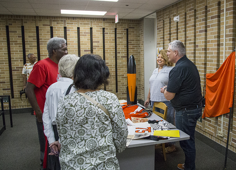 BRMS Principal Jeremy Baugh greeted the Class of 1975