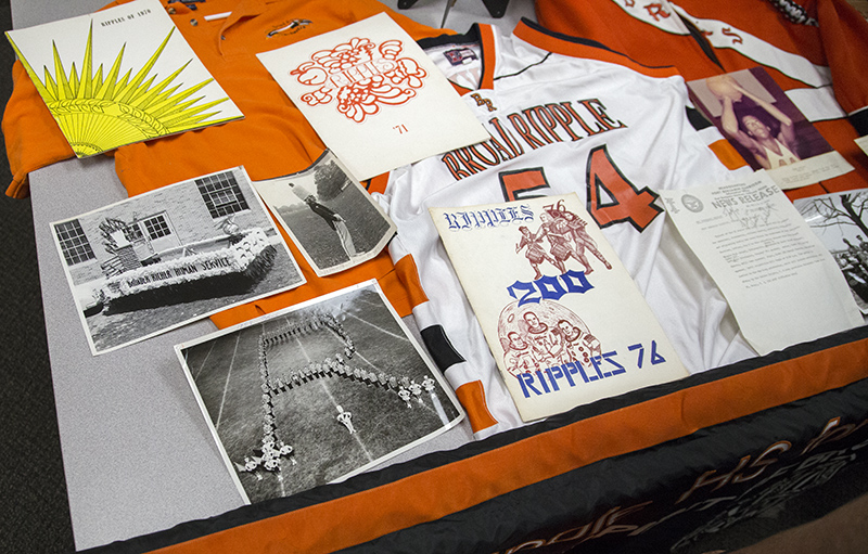 Vintage BRHS artifacts were on display...