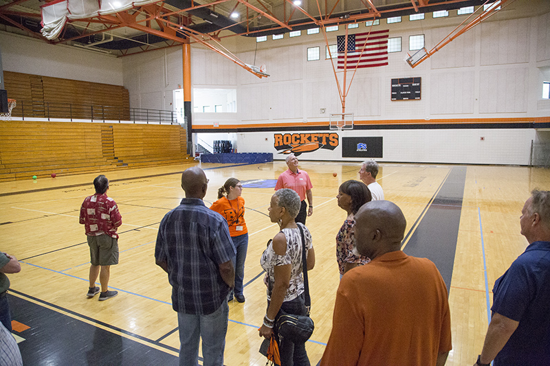 The basketball gym