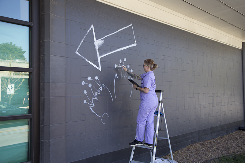 Starting the mural on September 27