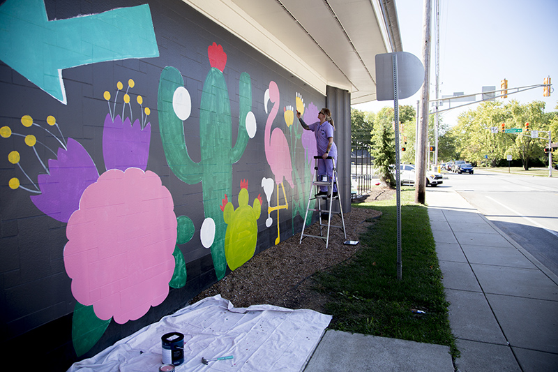 Random Rippling - New Mural on 46th