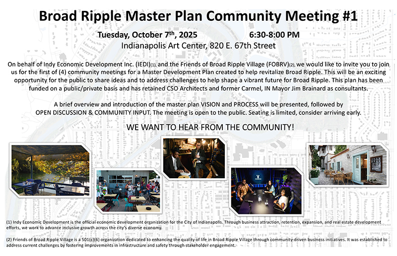 Broad Ripple Master Plan Community Meeting #1