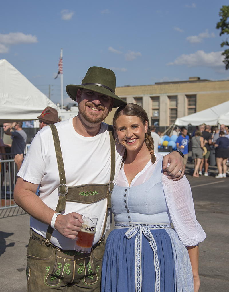 Many came in German attire