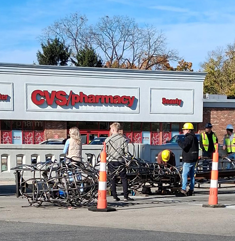 Random Rippling - Public Art Installed
