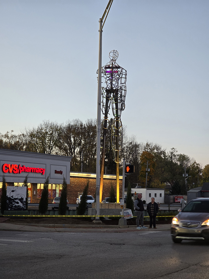 The art at night changing colors