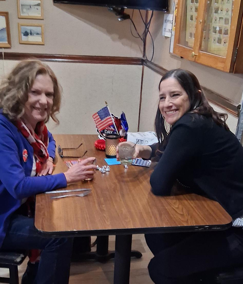 Winner of Raffle, Melissa Clawson, won dinner with the Post # 34 Commander, Kerry Turney U.S.ARMY, 82d Airborne Veteran.