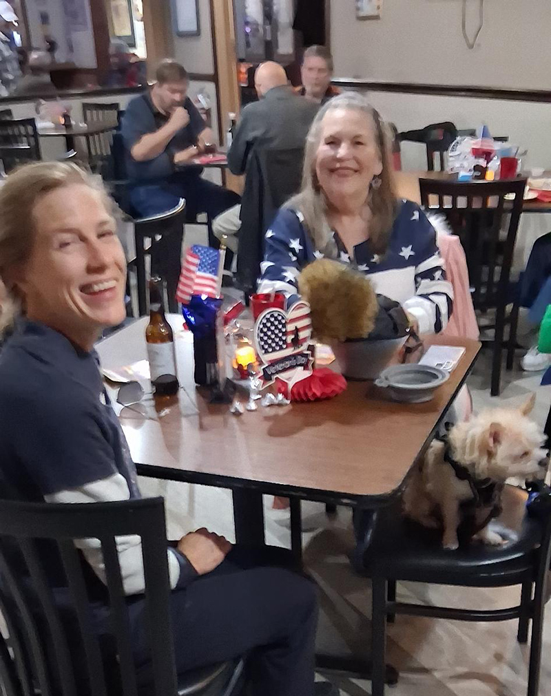Laura Olson, Post # 34 with Auxiliary member Peggy Russell and ALR (American Legion Riders) member Benji Russell.