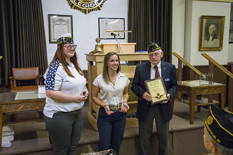 District 11 Commander Christina Owens, North District Violent Crimes Task Force (VCTF) Gun Detective Tiffany Rand, and Post 3 Commander Pete Holtz