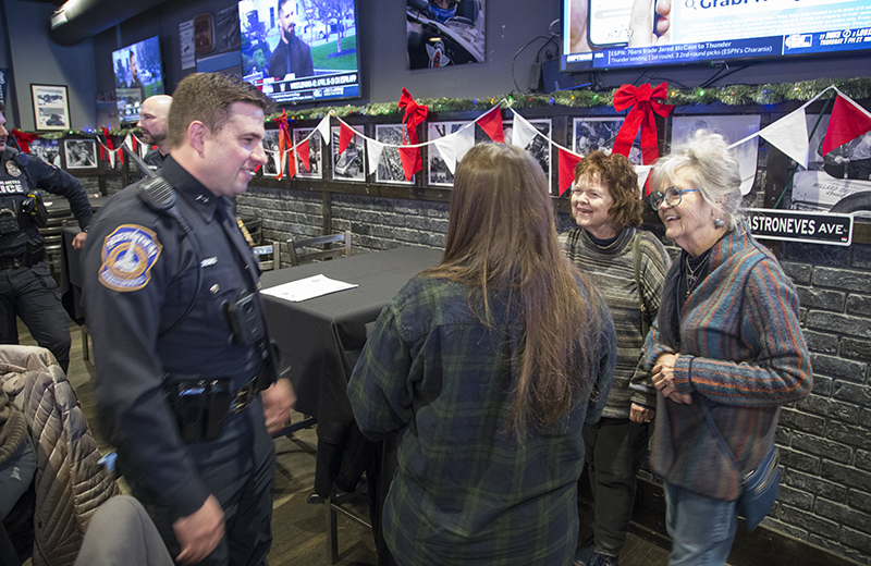 IMPD meeting some Broad Ripple Kiwanis members