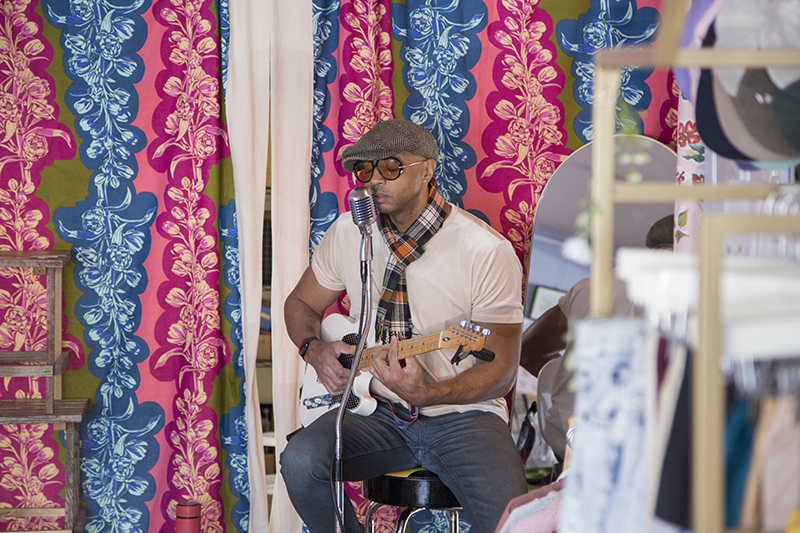 Musician Keith Beatty at the grand opening
