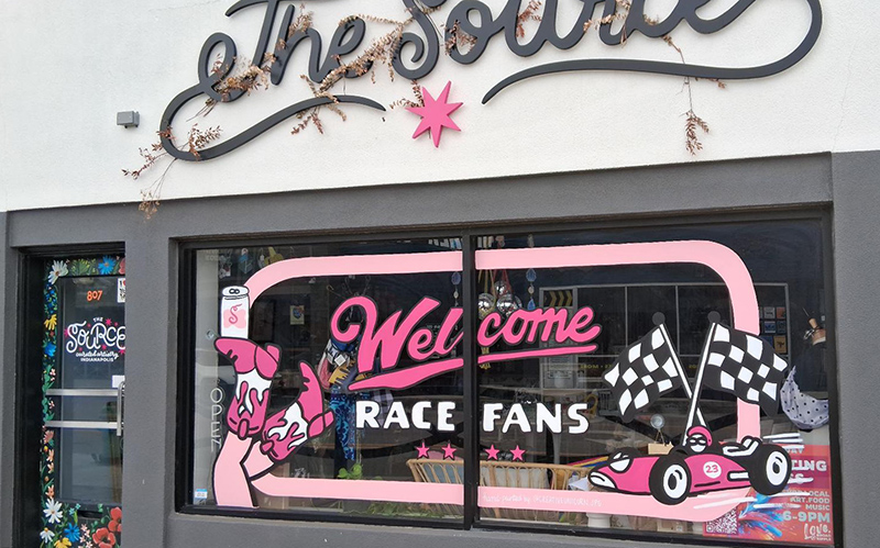 The finished mural at The Source.