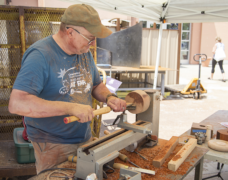 Wood turning demonstration