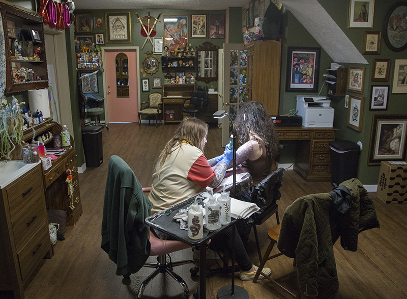 It was walk-in tattoo night