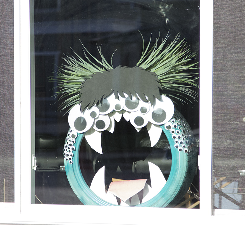 Art tire at Kickshaw Tattoos