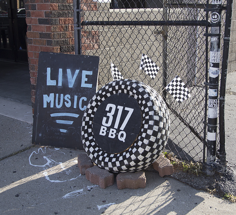 Art tire at 317 BBQ