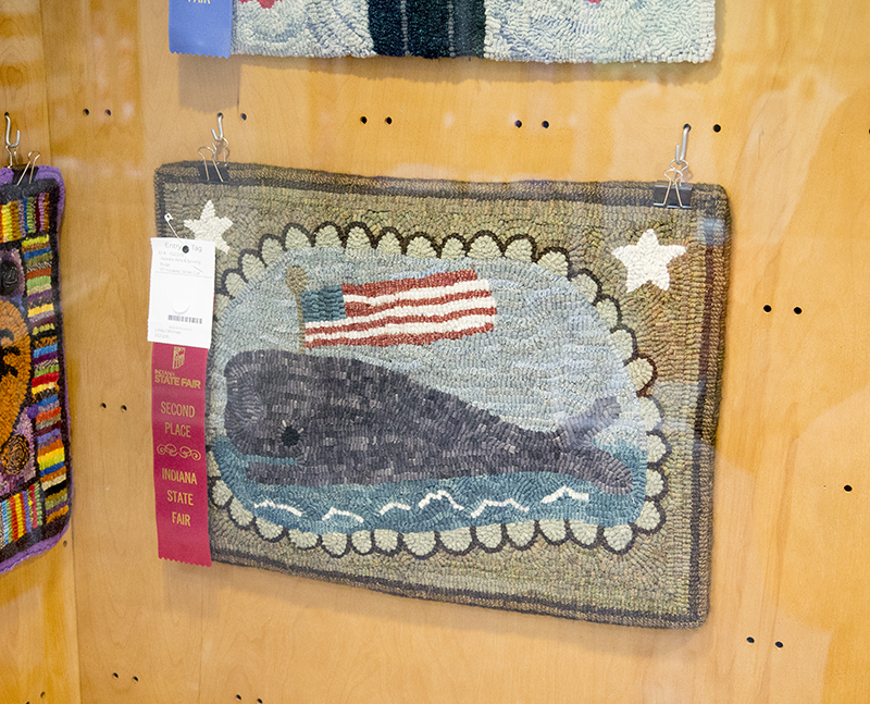 Linda Ohlman's hooked rug won 2nd place