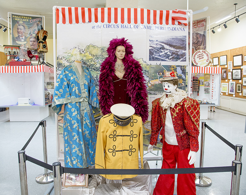A display in the Home Arts building on circus history