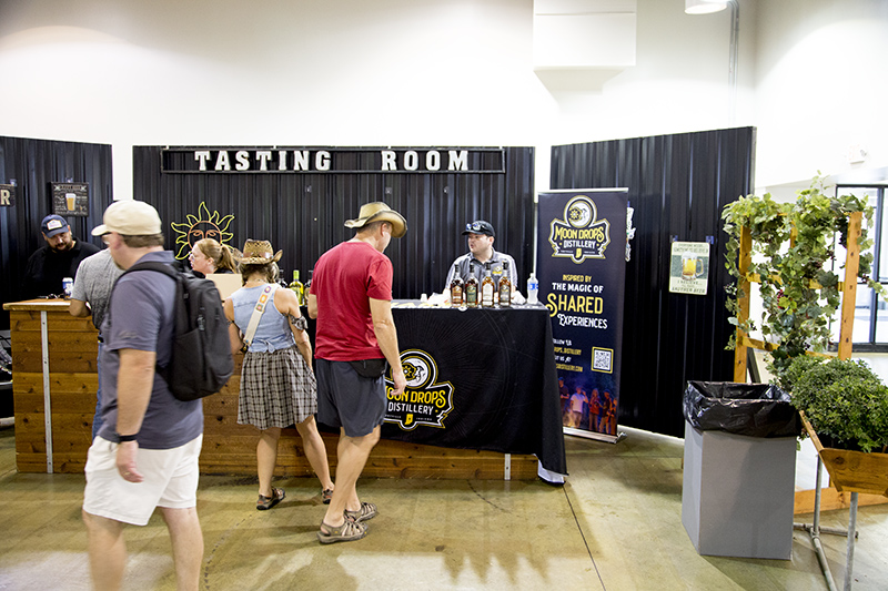 Samples from Moon Drops Distillery in Fortville