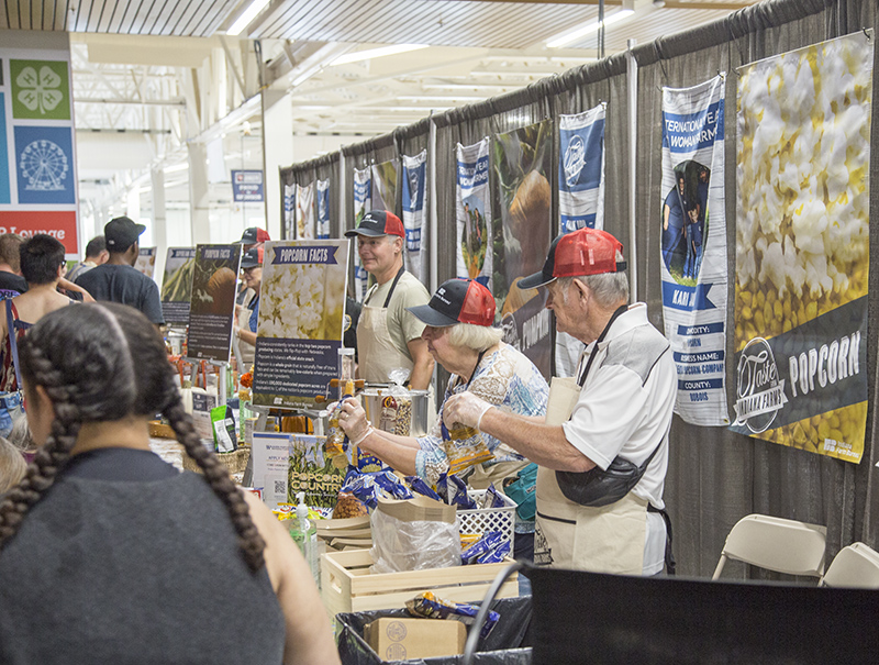 Taste from Indiana Farms was in the Indiana Farm Bureau Fall Creek Pavilion - Popcorn