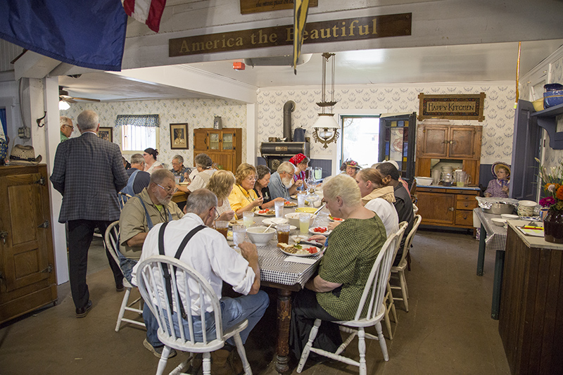 Lunch for the pioneers in Pioneer Village