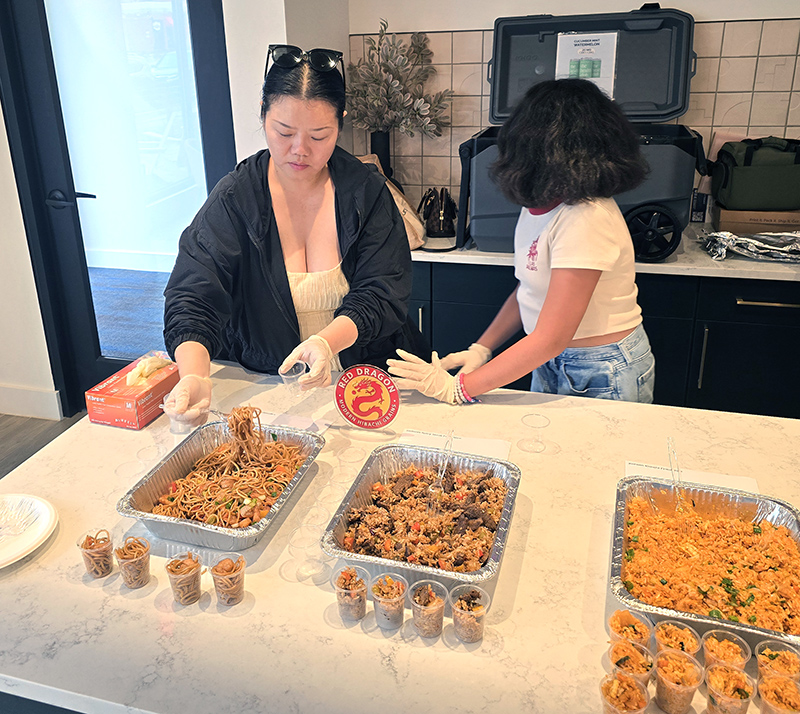 Food was provided by Red Dragon which is opening soon at 801 Broad Ripple Avenue.