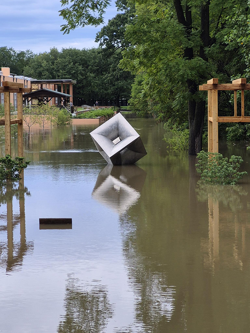 Artspark flooded at the Indy Art Center