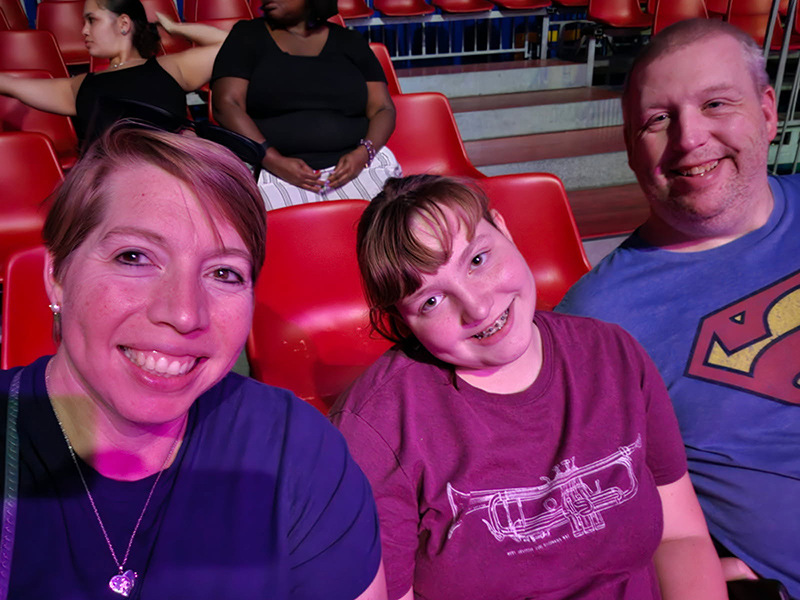Renee, Olivia and Mike Ritchie at the Fair.