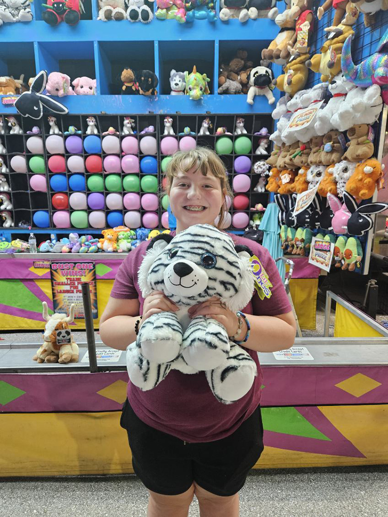 She got a tiger!