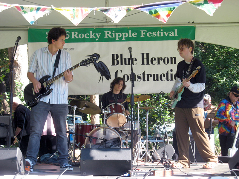 The local band Laurel Hall opened the Rocky Ripple Festival. 
