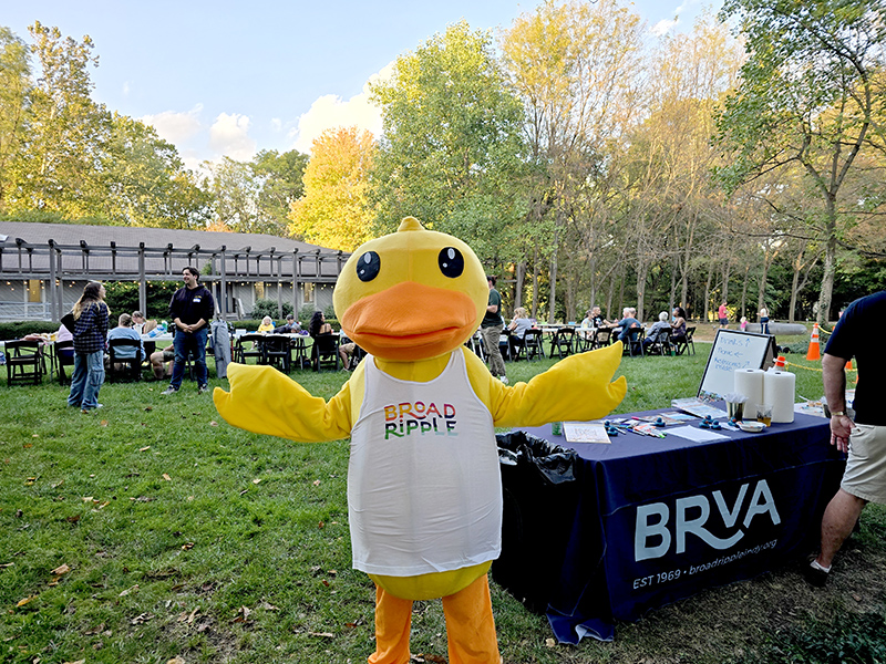 The Duck Race mascot